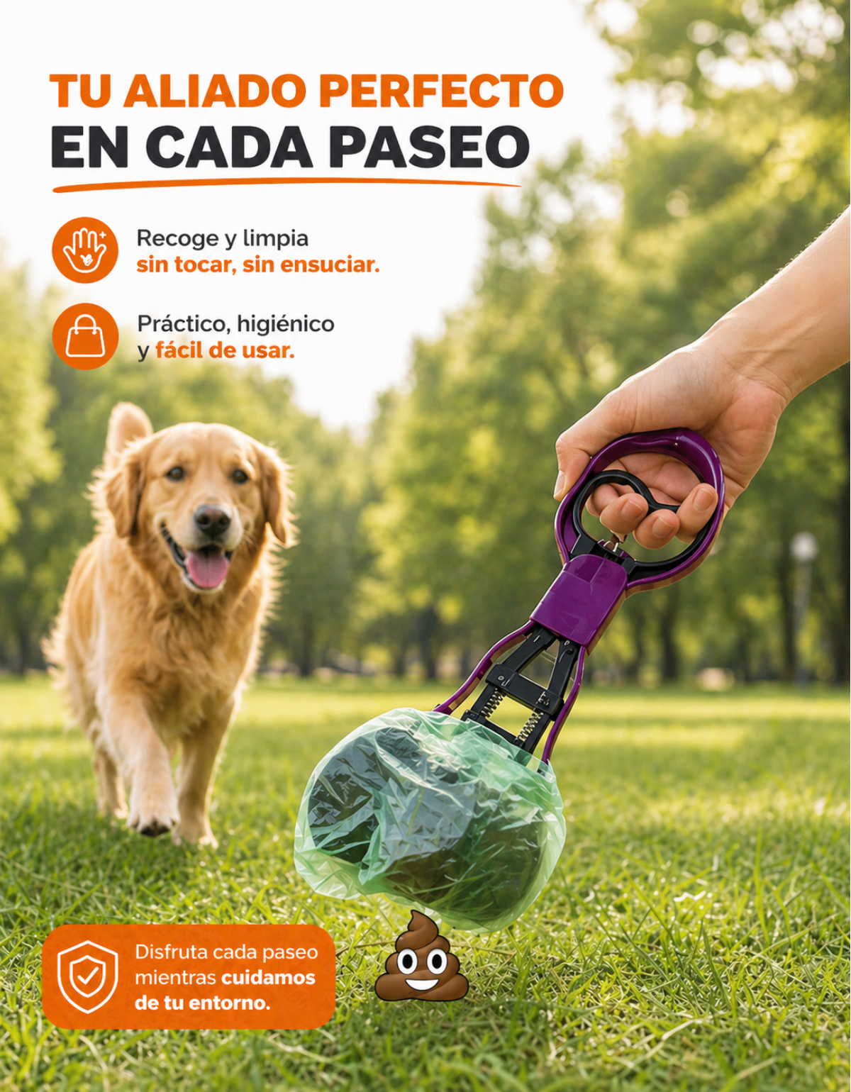 PALA recogedora de Excremento con BOLSAS