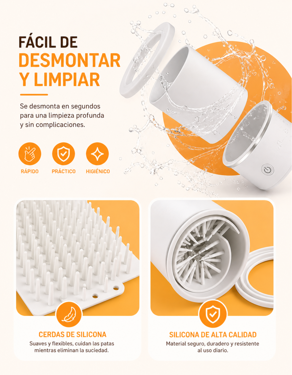 Limpiador de Patas AUTOMATICO Recargable USB