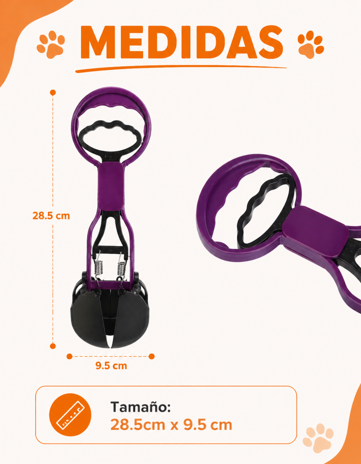 PALA recogedora de Excremento con BOLSAS