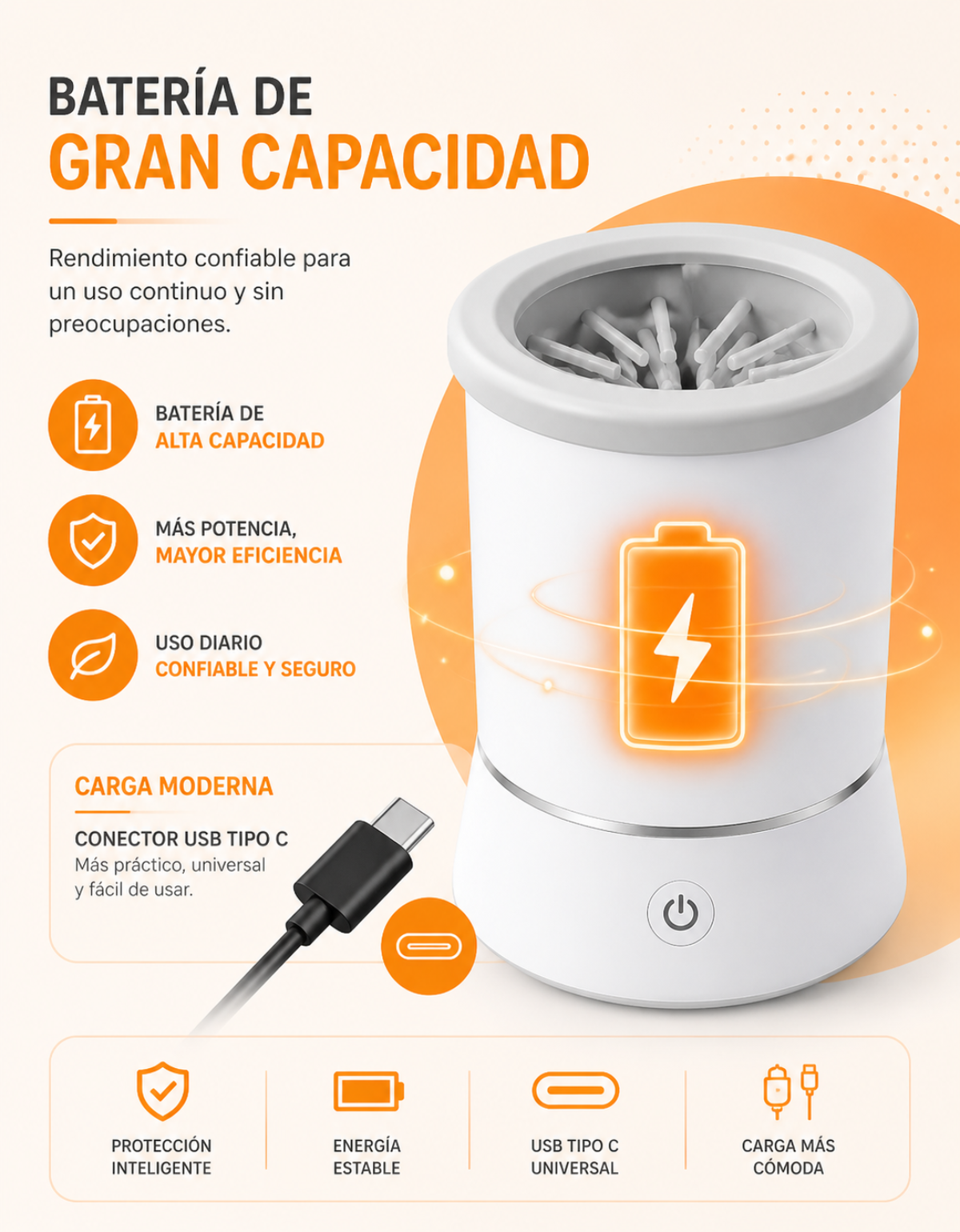 Limpiador de Patas AUTOMATICO Recargable USB