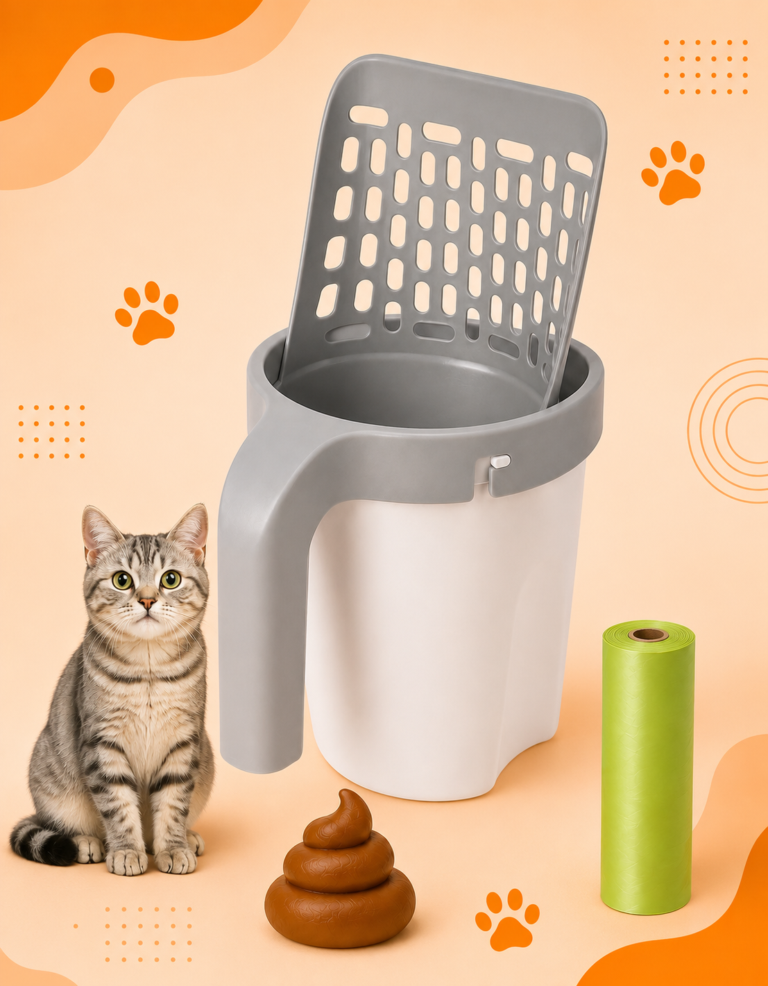 Pala recoge excremento ARENERO gato